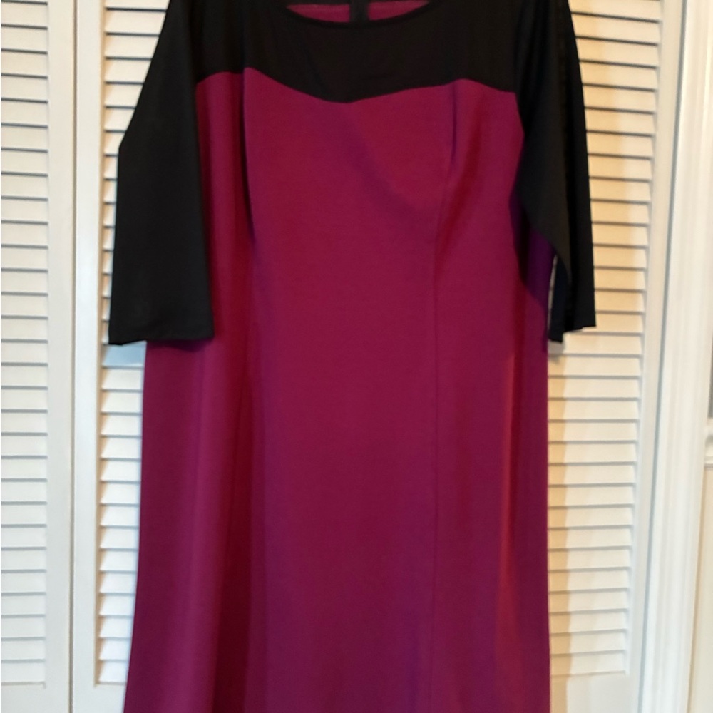 Mark Zunino Women’s Two-Tone Black and Magenta Dress